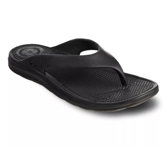 Totes Everywhere Women Black Flip Flops Sandal Slip On Rubber Size 8 - Picture 1 of 11